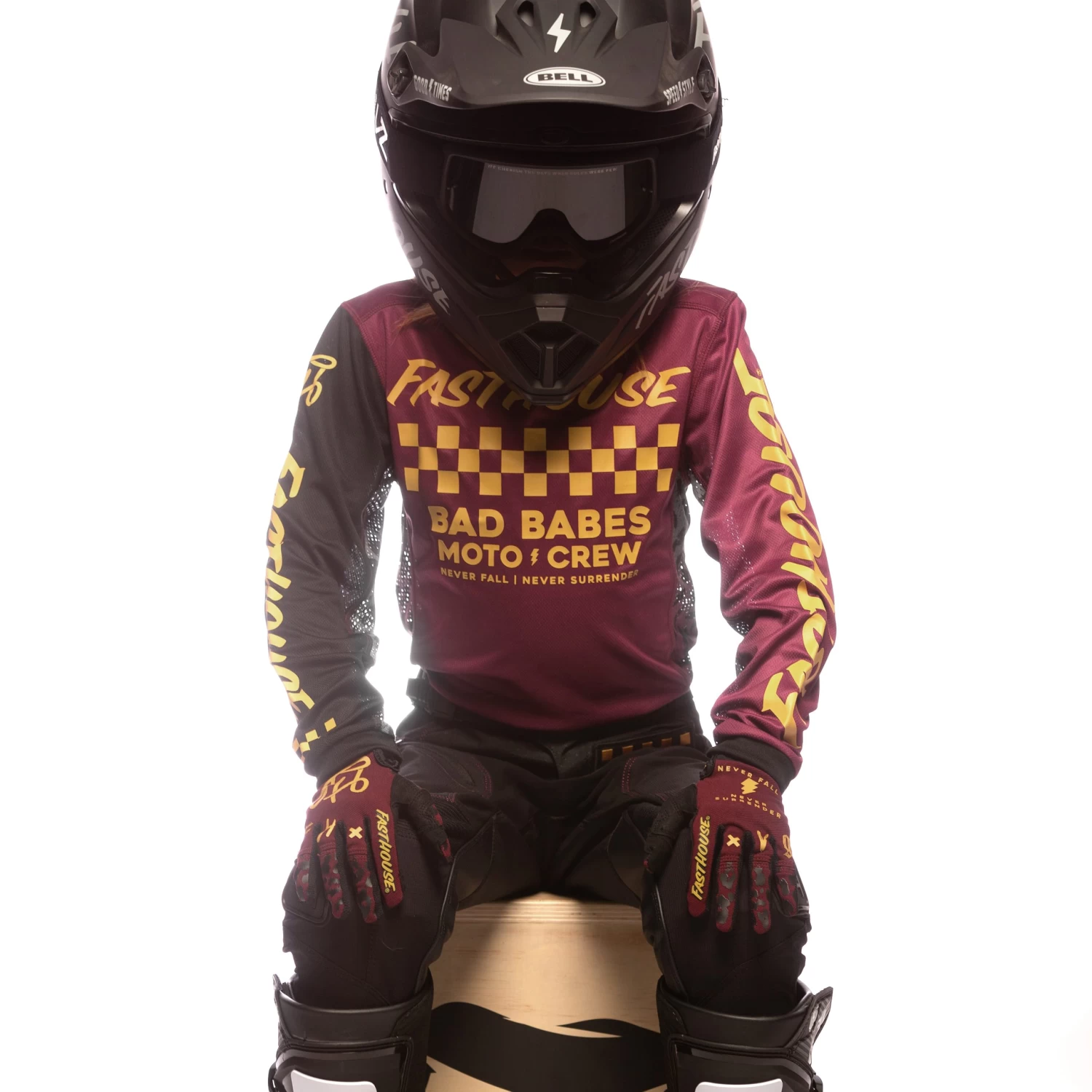 FASTHOUSE Girl's Grindhouse Golden Crew Jersey - Image 3